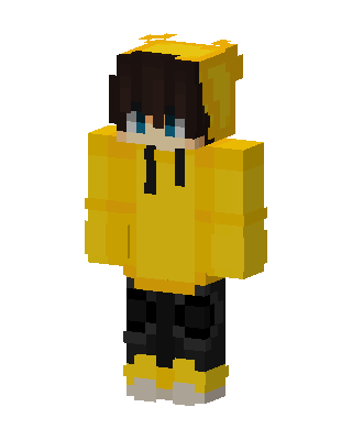 Yellow Hoodie Boy Minecraft skin