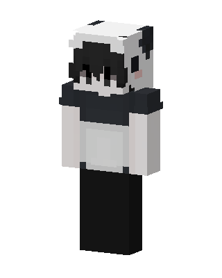 Panda Maid skin, 3D preview