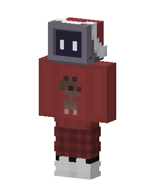 Red Holiday Boy skin, 3D preview