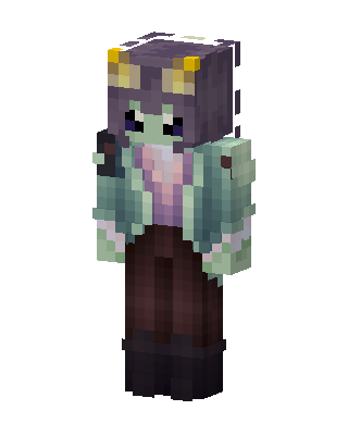 Teal Cutie Girl Minecraft pastel skin