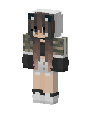Camo Hoodie Girl Minecraft skin