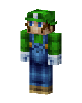 Green Gamer skin, 3D preview