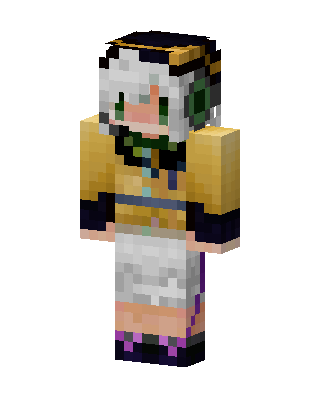 Golden Headphone Girl Minecraft skin
