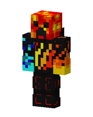 Fire Ice Creeper skin, 3D preview