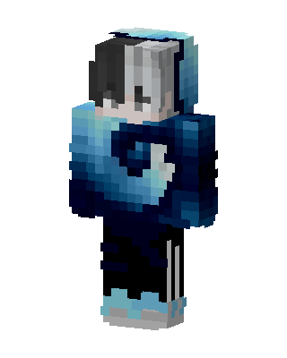 Ocean Hoodie Boy skin, 3D preview