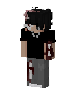 Black Emo Boy Minecraft goth skin