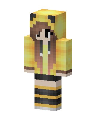 Pikachu Hoodie Girl skin, 3D preview