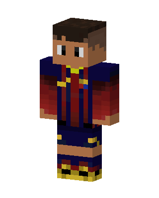 Blaugrana Footballer skin, 3D preview