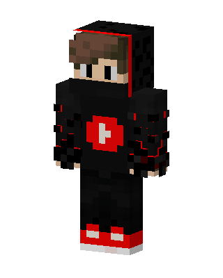 Red Play Hoodie skin, 3D preview