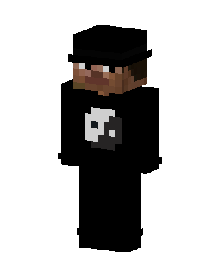 Yin Yang Hoodie skin, 3D preview