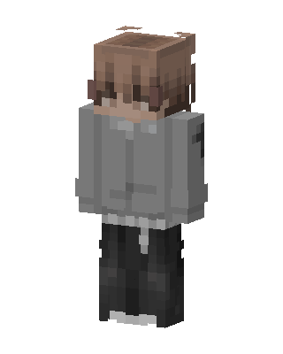 Gray Student Boy Minecraft skin