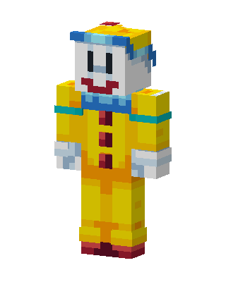 Yellow Clown skin, 3D preview
