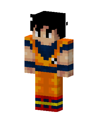 Goku skin, 3D preview
