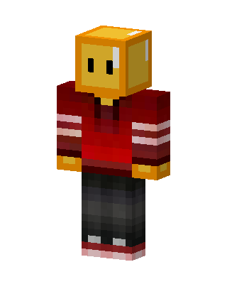 Gold Block Head skin, 3D preview