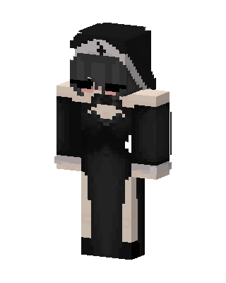 Gothic Nun skin, 3D preview
