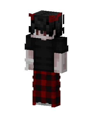 Black Horned Holiday Girl Minecraft skin