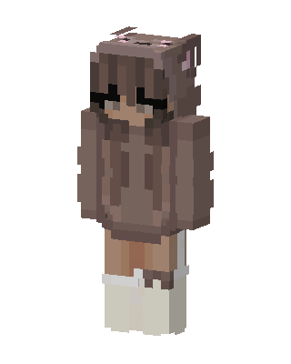 Brown Hoodie Girl Minecraft skin