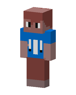 Blue Hoodie Kid skin, 3D preview