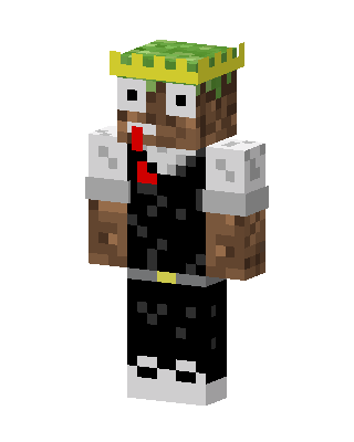 Grass Block King skin, 3D preview