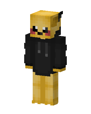 Pikachu Hoodie skin, 3D preview