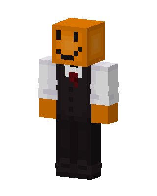 Pumpkin Waiter Minecraft Halloween skin