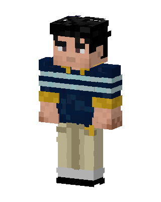 Striped Polo Guy skin, 3D preview