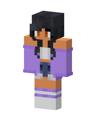 Purple Player Girl skin, 3D preview