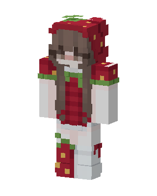 Strawberry Girl skin, 3D preview
