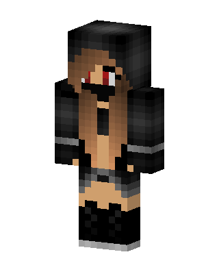 Black Ninja Girl skin, 3D preview