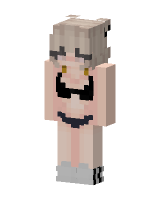 Gray Player Girl Minecraft cute skin