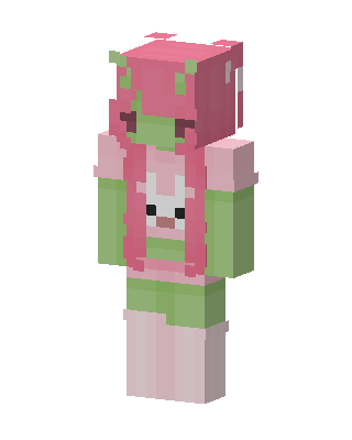 Dragon Fruit Girl skin, 3D preview