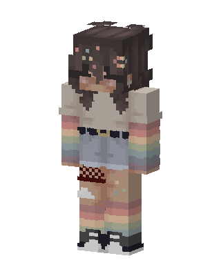 Gray E-Girl skin, 3D preview