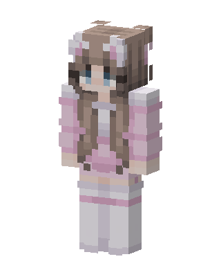 Pink Kitty Girl skin, 3D preview