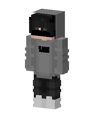 Gray Masked Player Boy skin, 3D preview