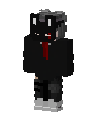 Shadow Cat Hoodie skin, 3D preview
