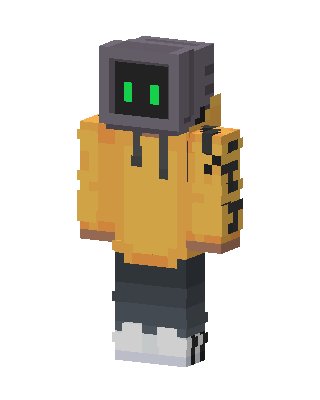 Monitor Head Hoodie skin, 3D preview