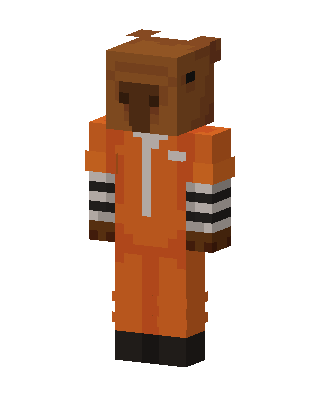 Orange Animal Boy skin, 3D preview