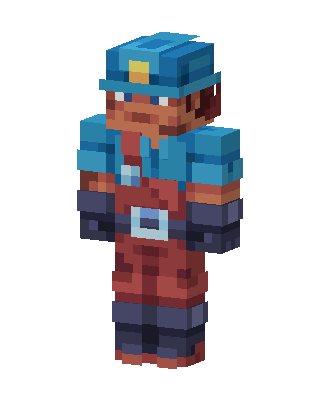 Blue Cap Mechanic Minecraft blue skin