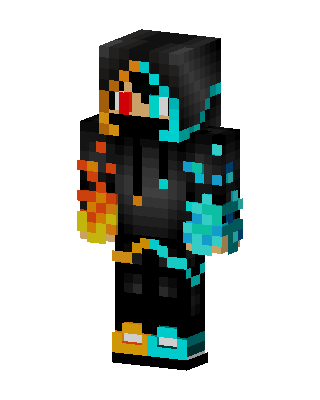Fire Ice Hoodie skin, 3D preview