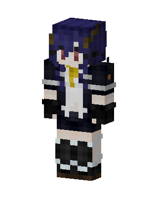 Horned Navy Girl skin, 3D preview