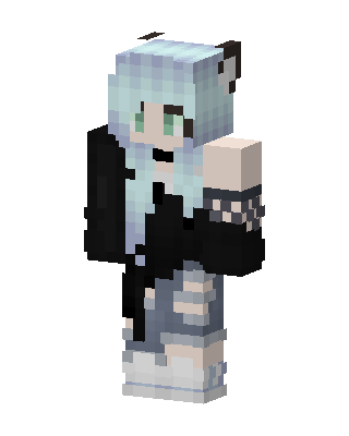 Frost Cat Girl Minecraft skin