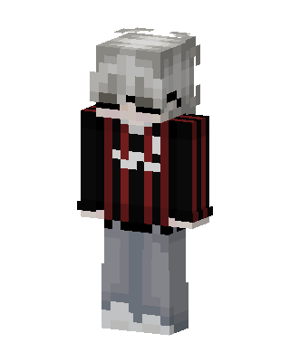 Striped Hoodie Boy skin, 3D preview