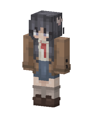 Cardigan Schoolgirl skin, 3D preview