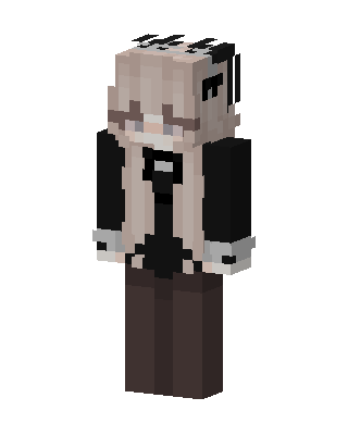 Monochrome Glasses Girl skin, 3D preview
