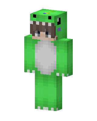Dino Onesie skin, 3D preview