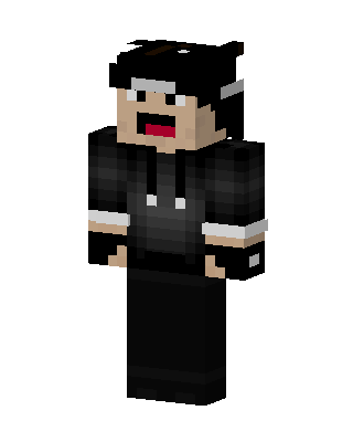Black Emo Boy skin, 3D preview