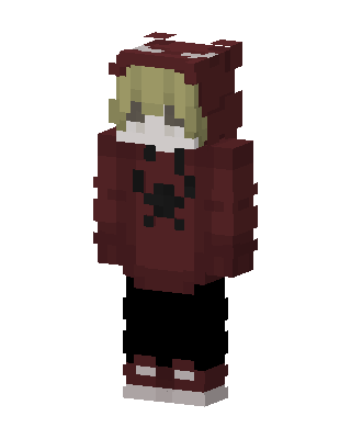 Spider Hoodie Boy skin, 3D preview