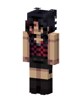 Black Player Girl skin, 3D preview