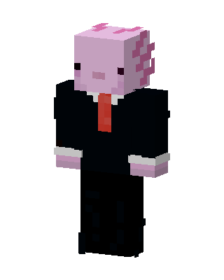 Axolotl In Suit Minecraft skin