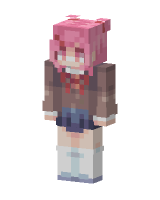 Pink Student Girl Minecraft skin